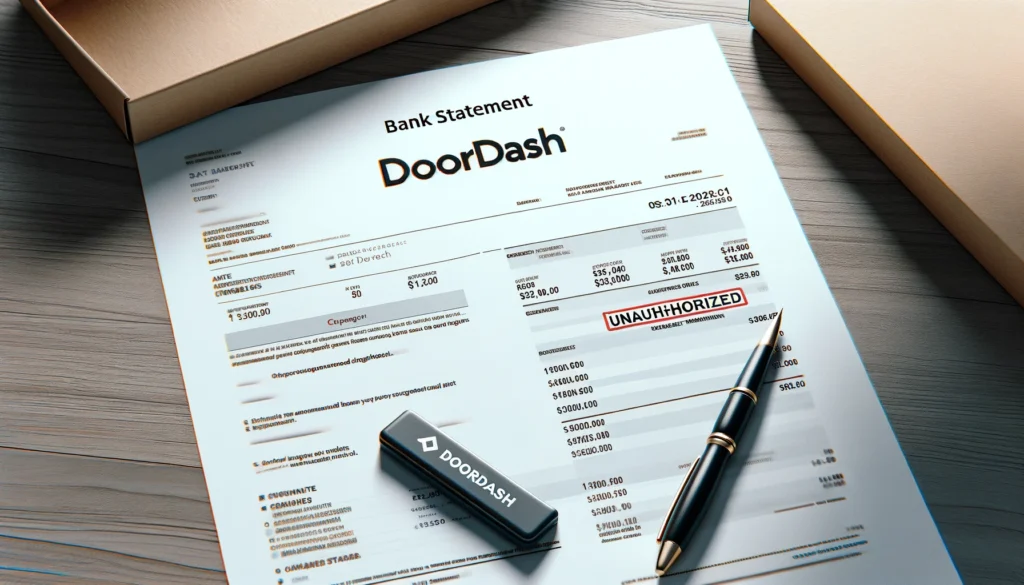 How Do Unauthorized DoorDash Charges Show Up on Your Bank Statement