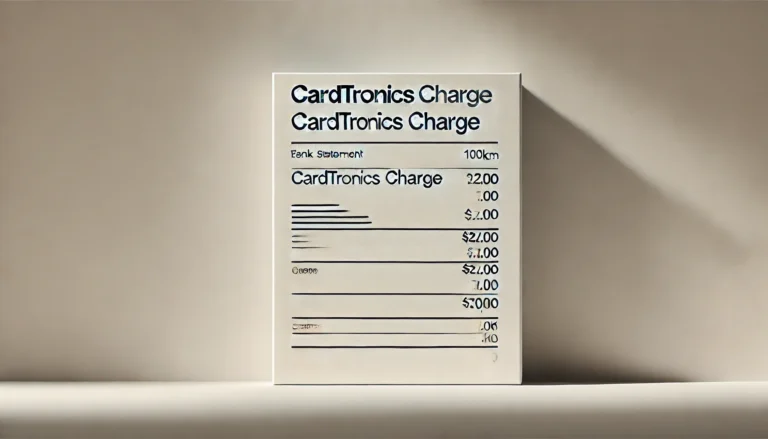 What Is the Cardtronics Charge on Your Bank Statement